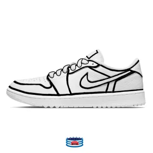 "Black Lines" Jordan 1 Golf Shoes