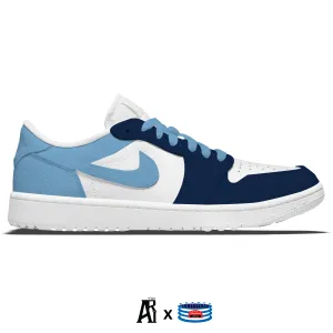 "Carolina" Jordan 1 Golf Shoes