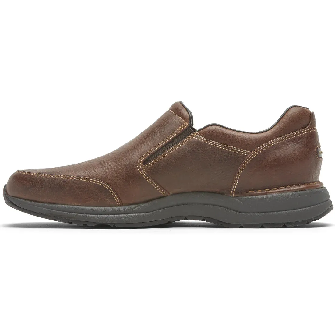 ROCKPORT MEN'S EDGE HILL 2 DOUBLE GORE SLIP-ON - BROWN