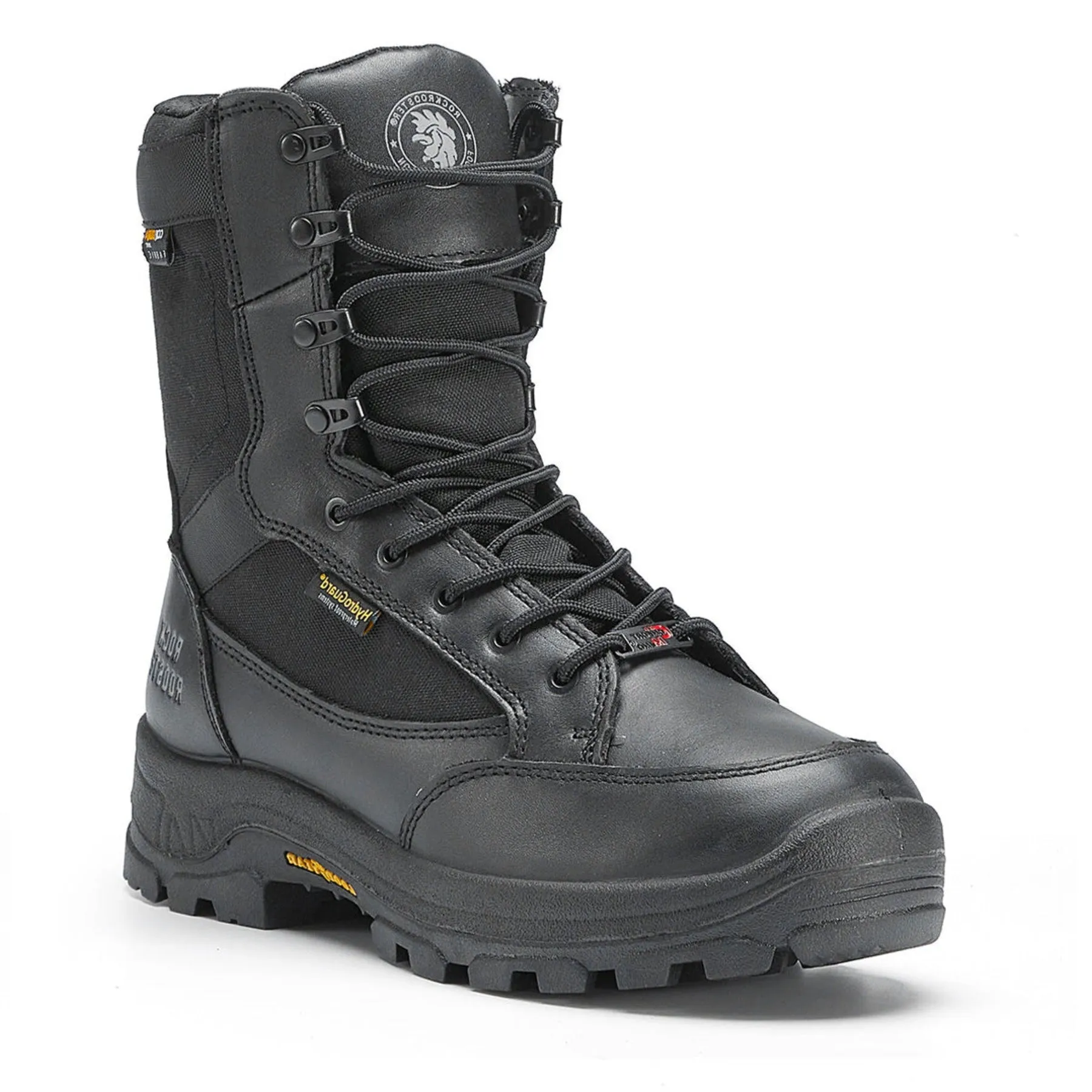 ROCKROOSTER M.G.D.B. 8 inch Black Soft Toe Waterproof Tactical and Law Enforcement Boots AB7013