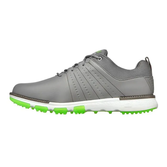 Skechers Men's Elite Tour SL MD Spikeless Golf Shoes - Grey/Lime