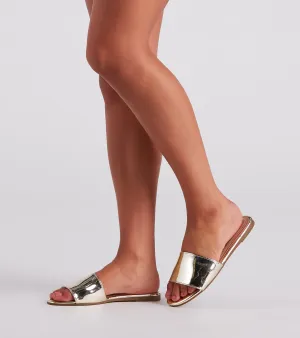 Step Out And Shine Chrome Sandals