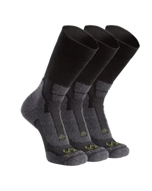 StrongWool Hybrid Crew Sock 3-Pair Pack | Grey Green