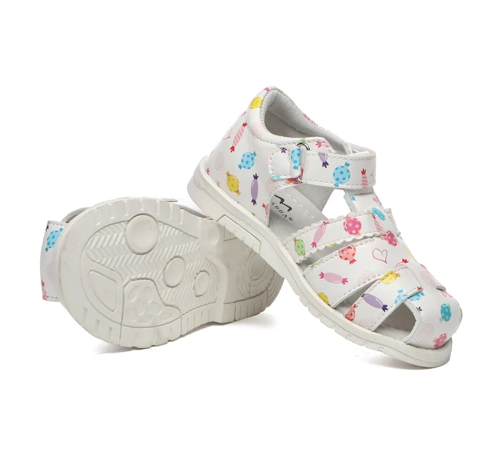 TARRAMARRA® Kids Hoop and Loop Roma Girls Sandals Candy