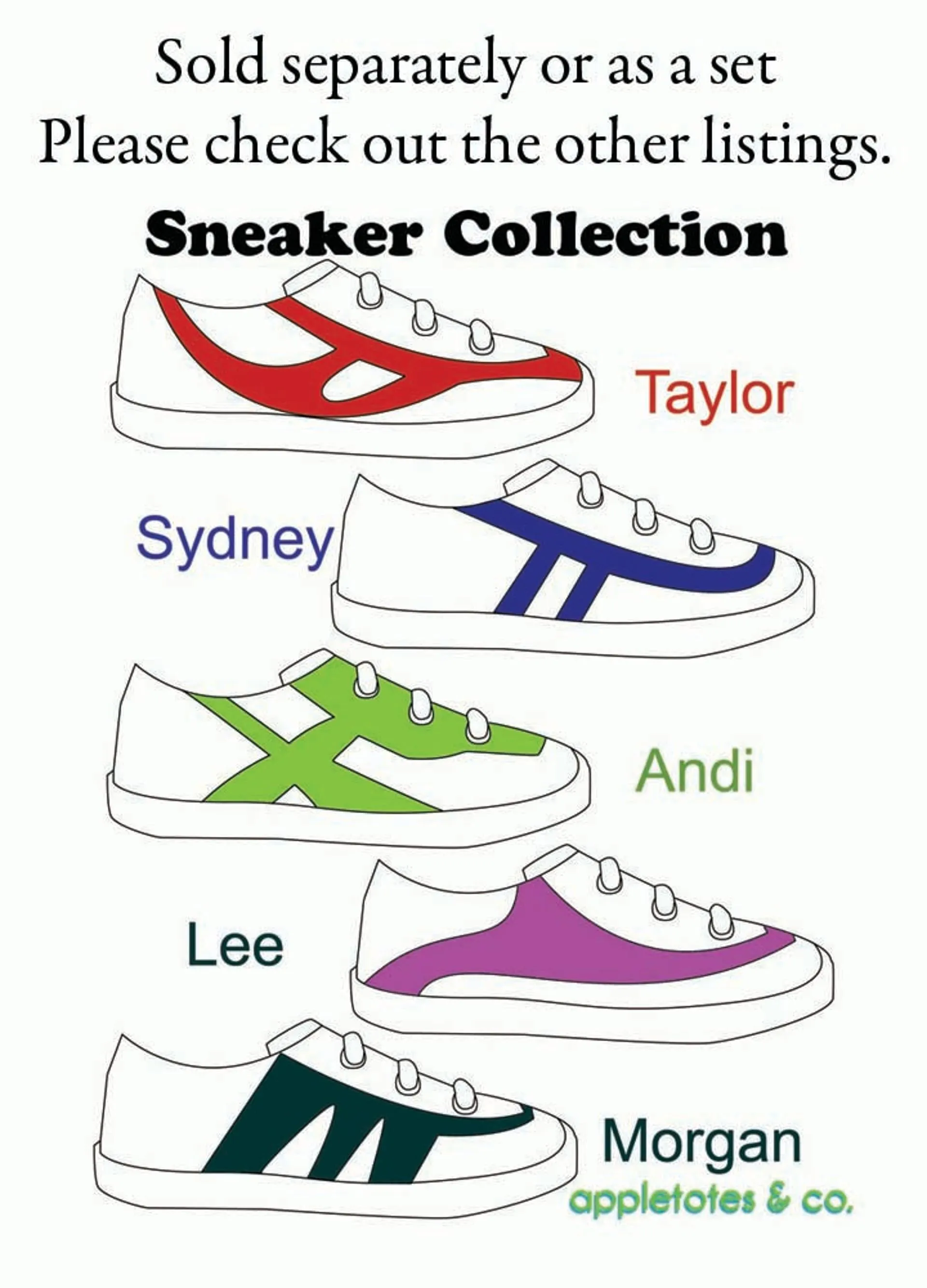 Taylor Sneakers ITH Embroidery Patterns for 18 Inch Dolls