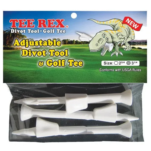 Tee Rex Multi-Use Adjustable Divot Tool & Golf Tees