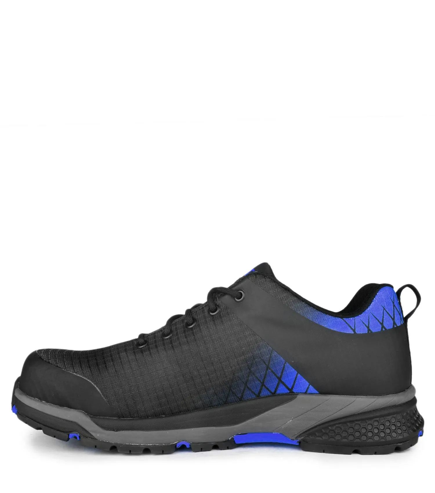 Trainer, Black & Blue | Athletic Metal Free Lightweight Work Shoes