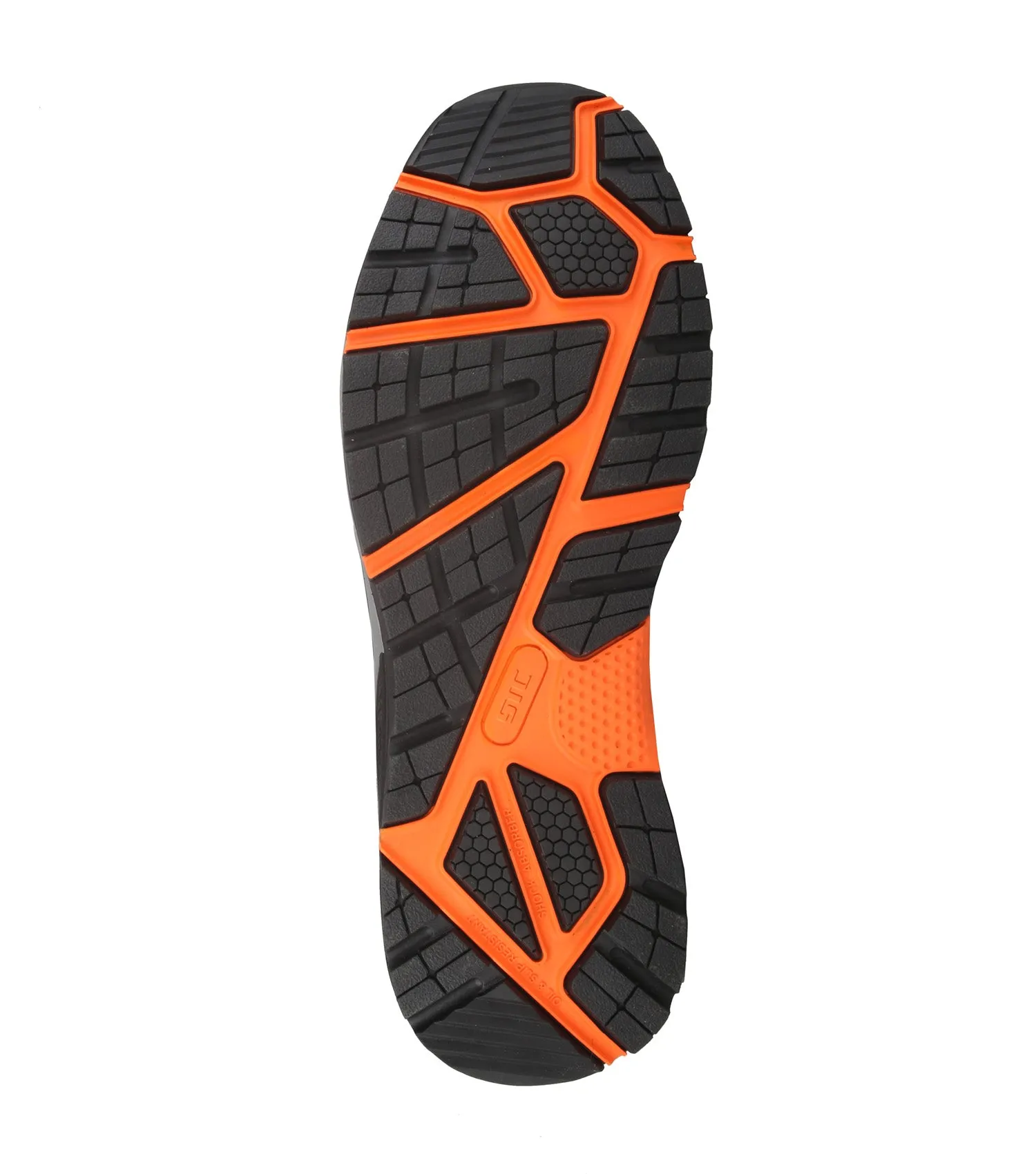 Trainer, Black & Orange | Athletic Metal Free Lightweight Work Shoes