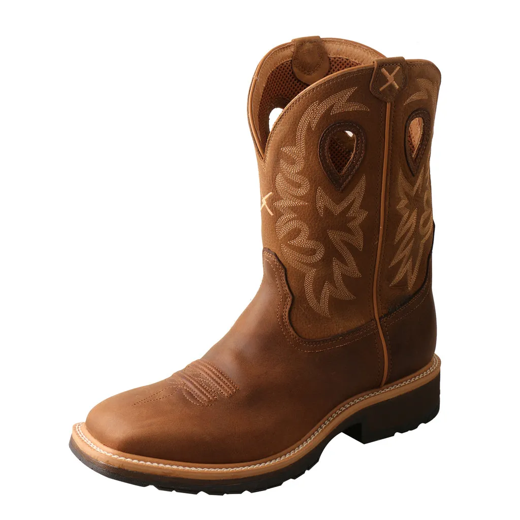 'Twisted X' Men's 11" Western EH Steel Toe - Brown / Lt. Brown