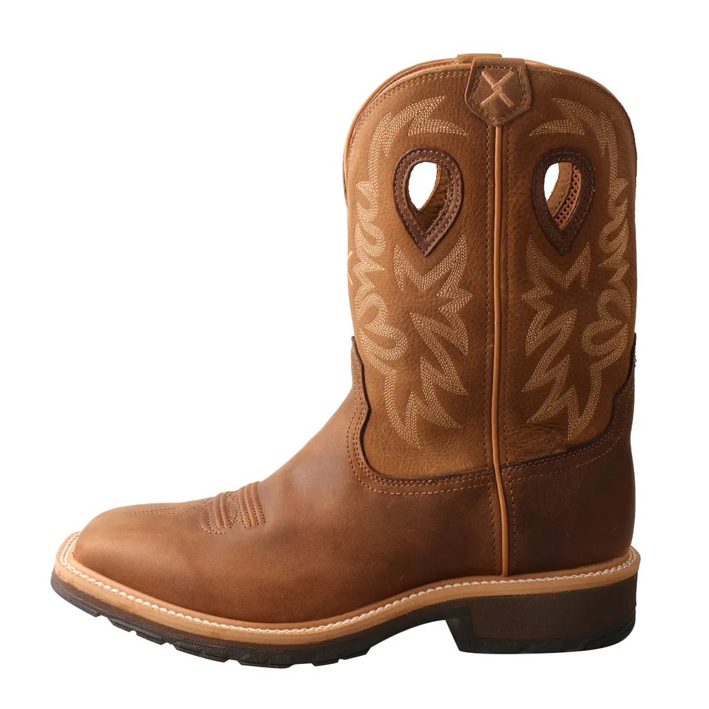 'Twisted X' Men's 11" Western EH Steel Toe - Brown / Lt. Brown