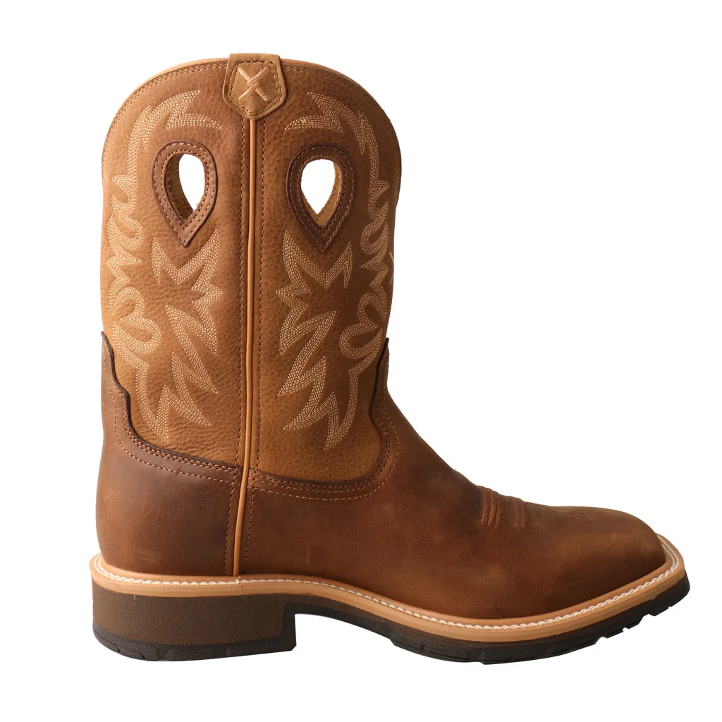 'Twisted X' Men's 11" Western EH Steel Toe - Brown / Lt. Brown