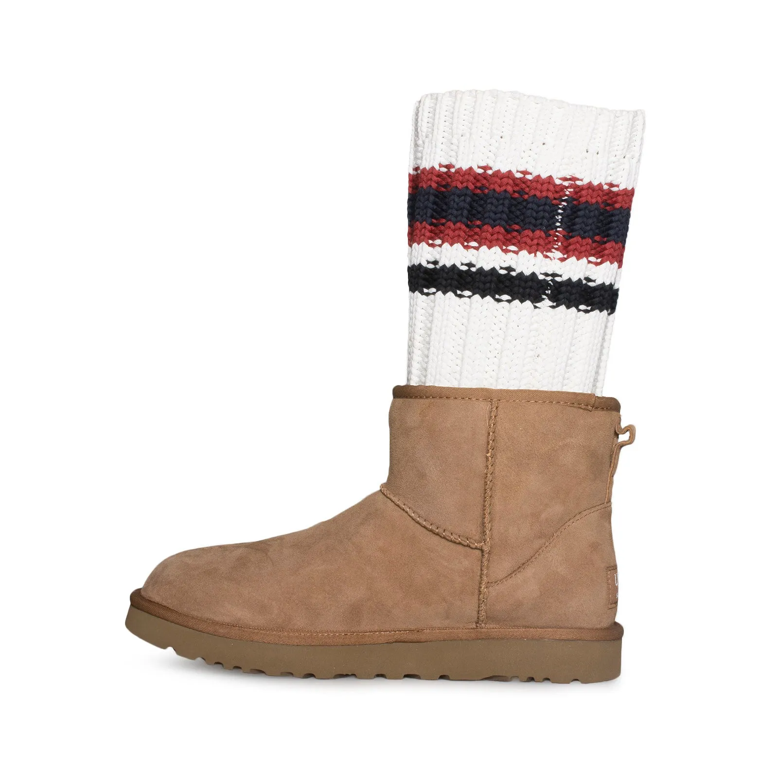 UGG Sacai Knit Classic Mini II Chestnut Boots - Women's