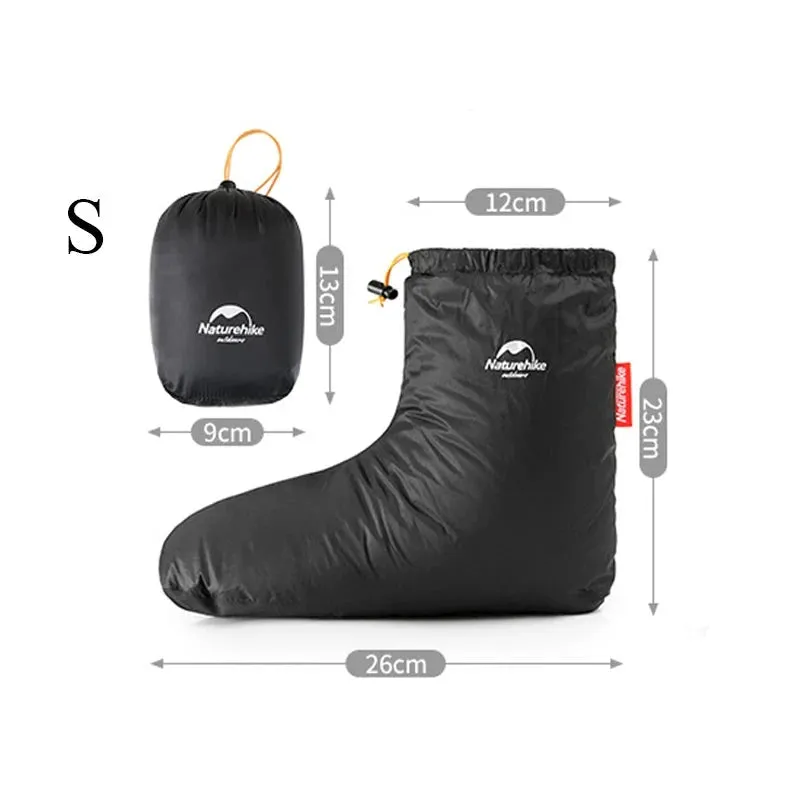 Ultralight Waterproof Down Shoe Covers for Winter Hiking and Camping