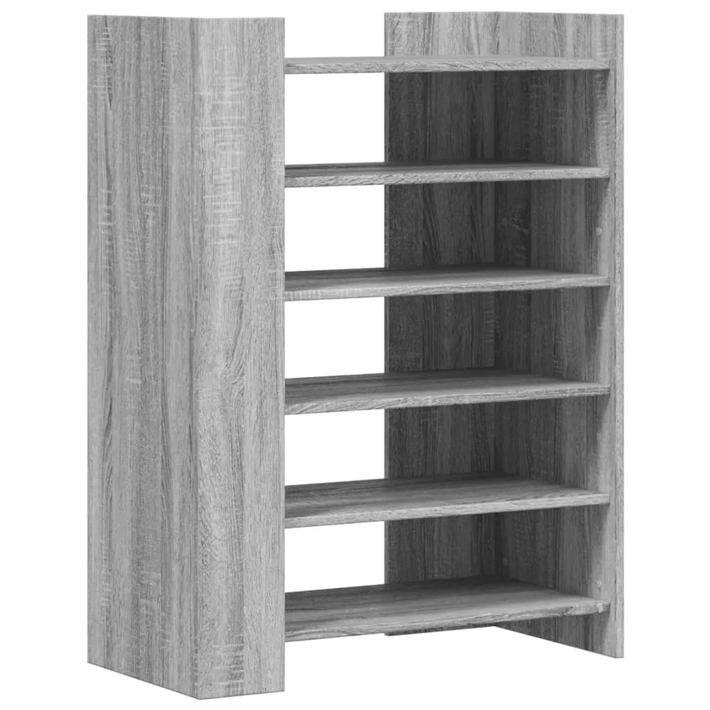 vidaXL Shoe Cabinet Grey Sonoma 74.5x37.5x100 cm Engineered Wood