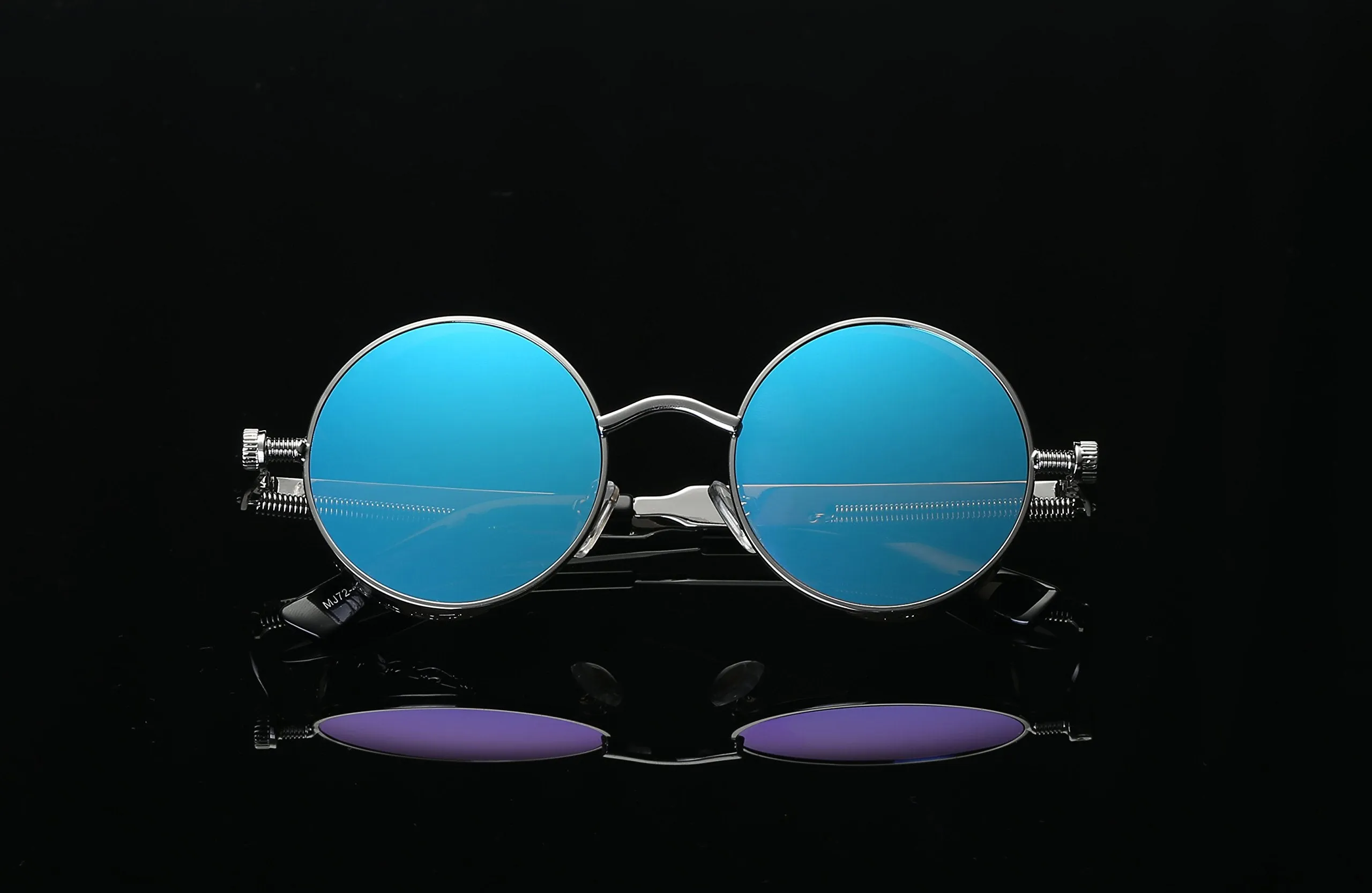 Vintage Hippie Retro Metal Round Circle Frame Sunglasses