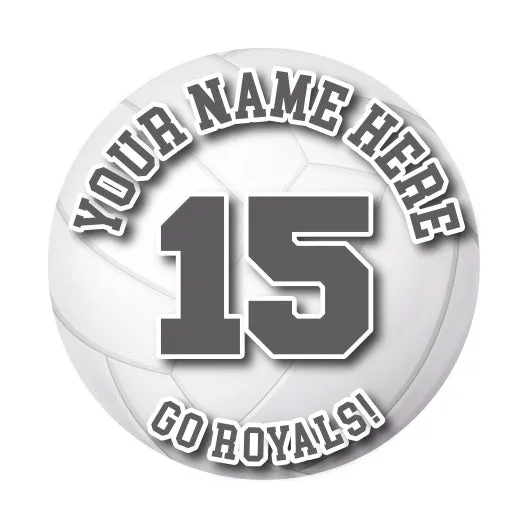 Volleyball Sticker or Magnet | Personalize Team, Player Name, & Number