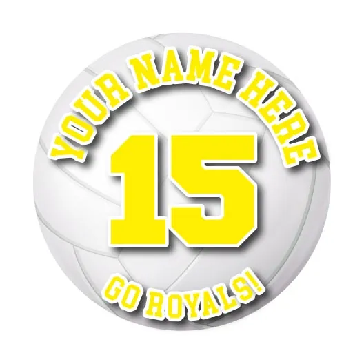 Volleyball Sticker or Magnet | Personalize Team, Player Name, & Number