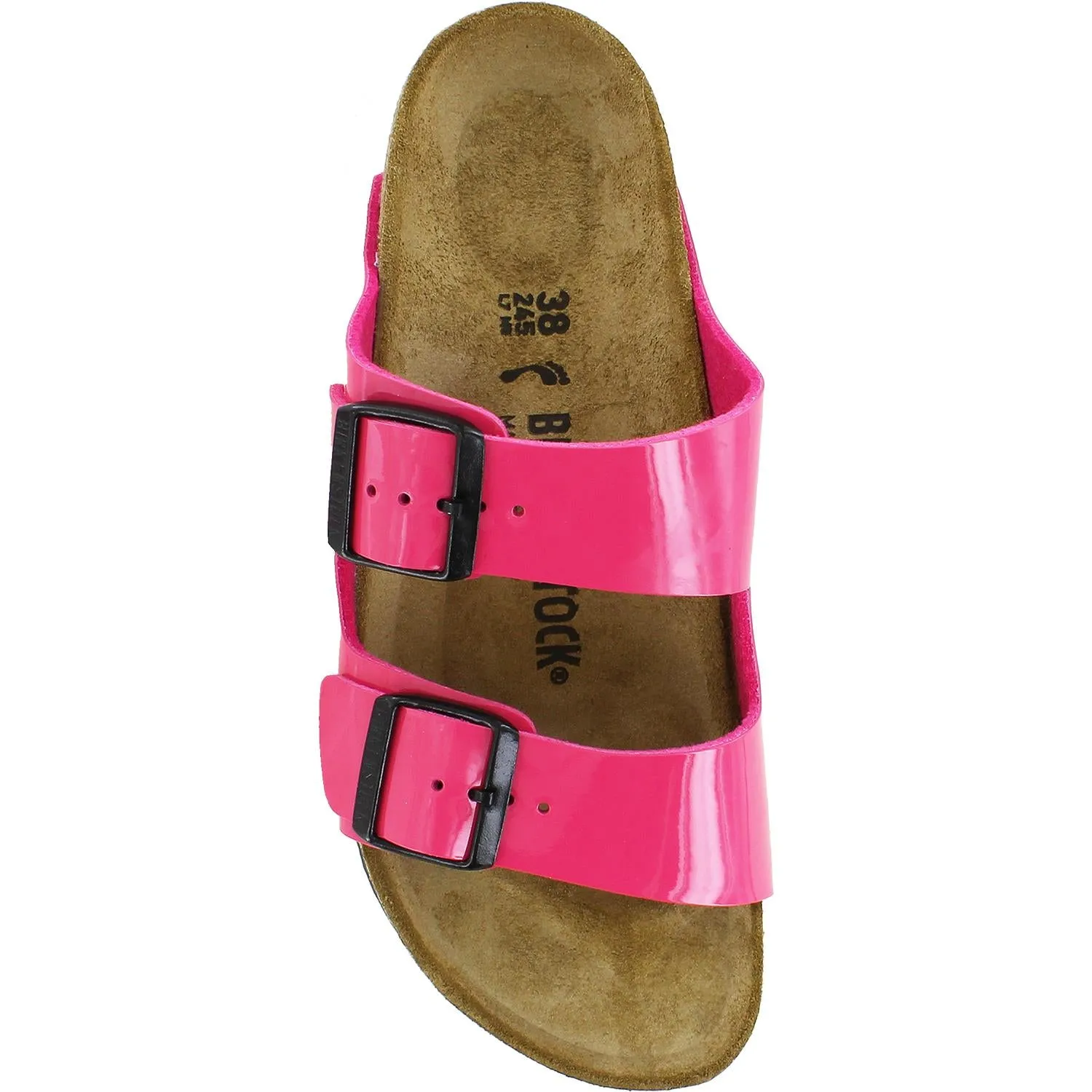 Women's Birkenstock Arizona Fuchsia Tulip Patent Birko-Flor