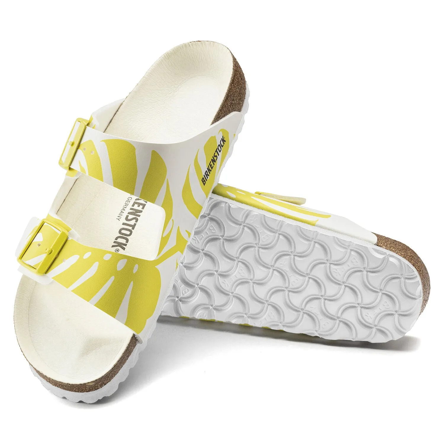 Women's Birkenstock Arizona Monstera Lime Sour Birko-Flor