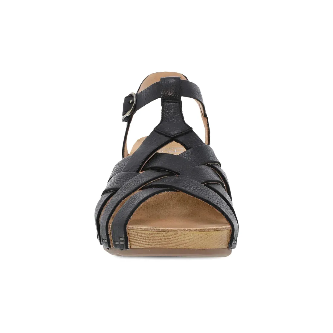 Women's Dansko Tinley Color: Black Milled Burnished Sandal