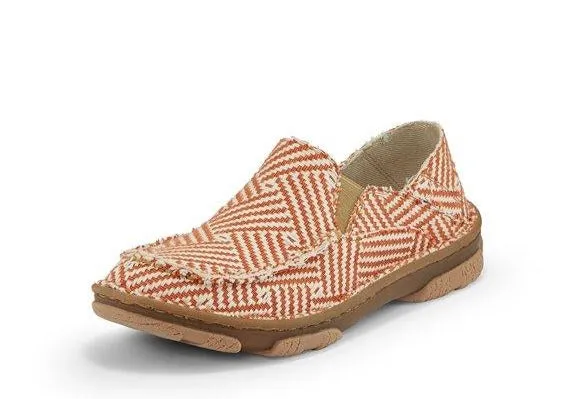 Women's Tony Lama Pumkin/Natural Round Toe Moccsi Casual Shoes