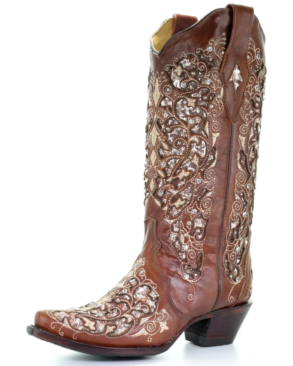 Women's Western Rhinestone Ornament  Boots